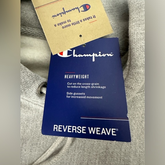 CHAMPION Men’s Reverse Weave Hoodie, C Logo Oxford Gray X-Small New with… - Picture 14 of 16